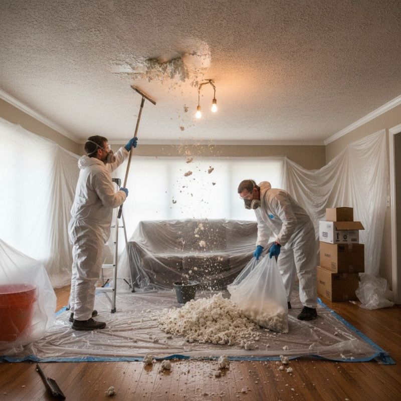 Knockdown Ceiling Removal in Roswell, GA
