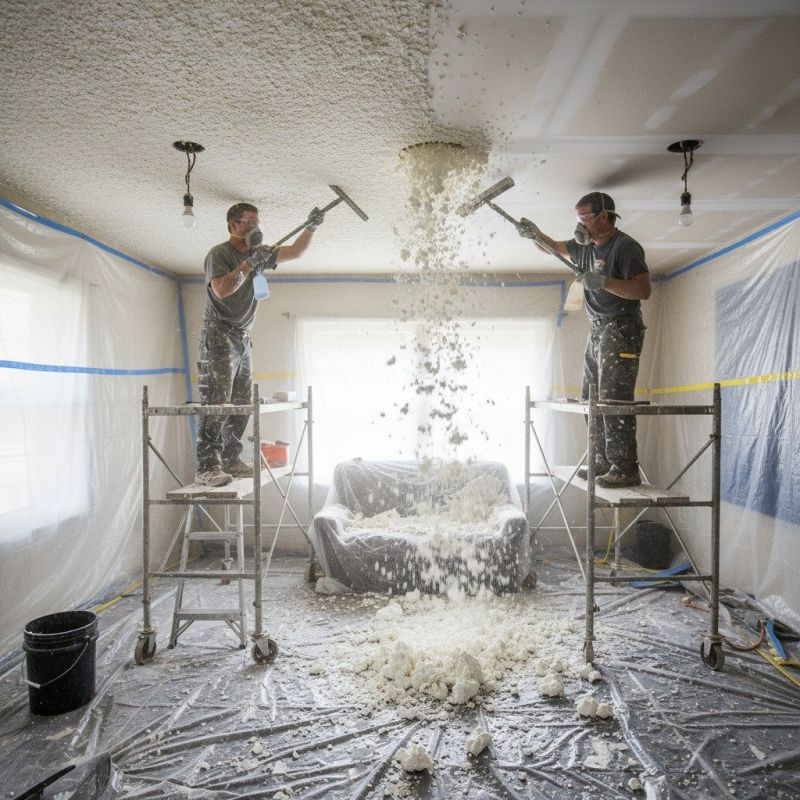 Knockdown Ceiling Removal in Denver, CO