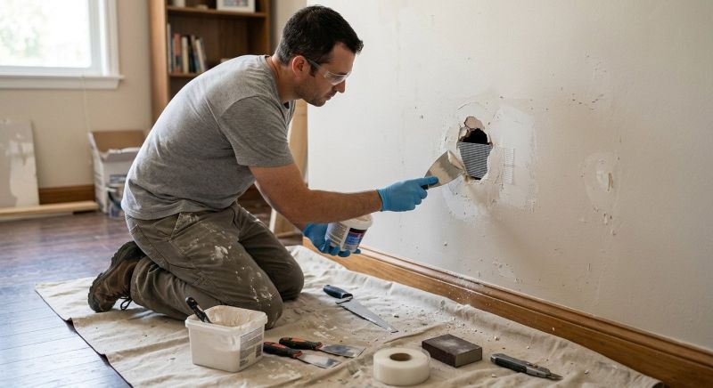 Bedroom Wall Repair in Conroe, TX