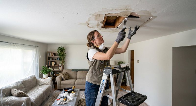 Ceiling Water Damage Repair in Kansas City, KS