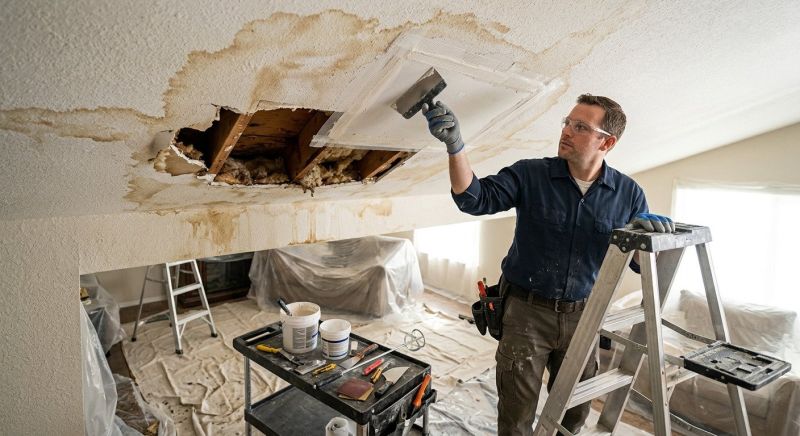 Ceiling Water Damage Repair in Conroe, TX