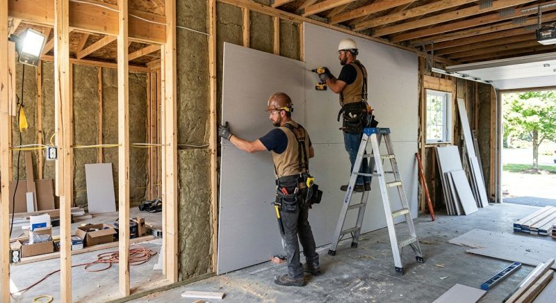 Garage Drywall Replacement in Overland Park, KS