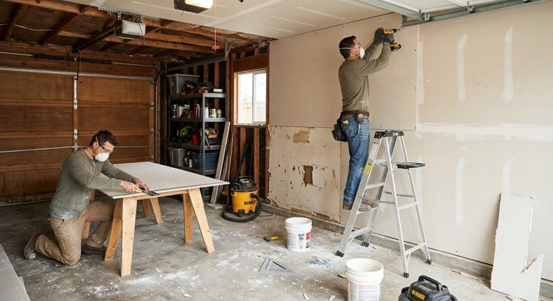 Garage Drywall Replacement in Alpharetta, GA
