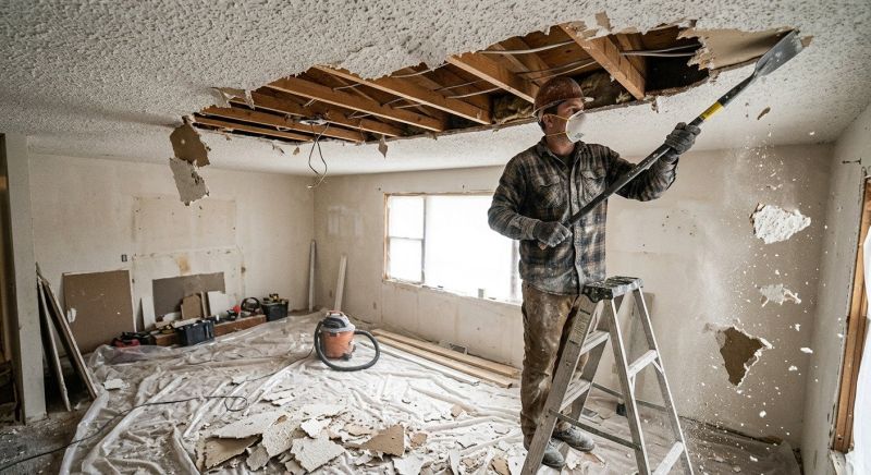 Knockdown Ceiling Removal in Littleton, CO